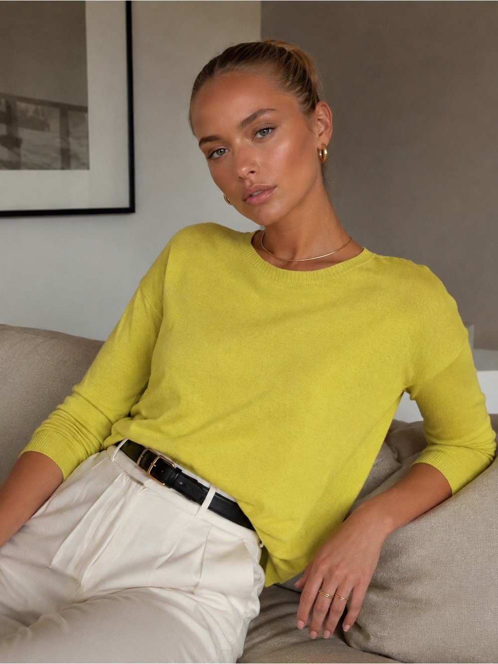 Eileen Fisher Merino Wool Lightweight Crewneck Sweater
